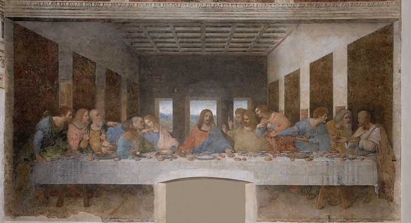 The mural sustained damage during the war when the building in which it was housed was bombed.
