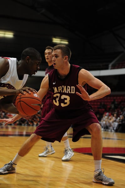 Sophomore forward Evan Cummins had breakout performances at the Great Alaska Shootout and Northeastern this year. The Northfield Mount Hermon product has become a go-to option off the bench for Harvard men's basketball coach Tommy Amaker.