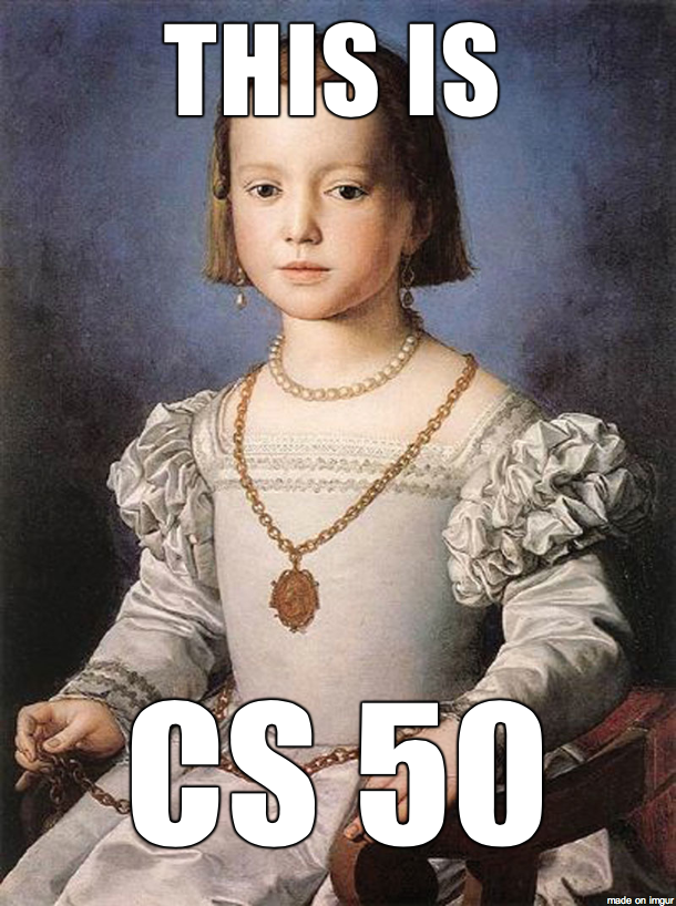 "'CS50 changed my life,' she claims to an eager audience of shoppers ready to believe it."