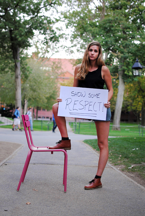 Tiana A. Abdulmassih ’15, a Crimson multimedia chair, poses for the #emBODYindia campaign.