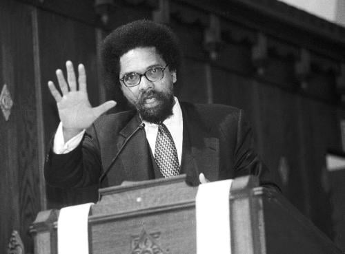 Former University Professor Cornel R. West '74 spoke at a teach-in the weekend he announced he would leave Harvard for Princeton in 2002.