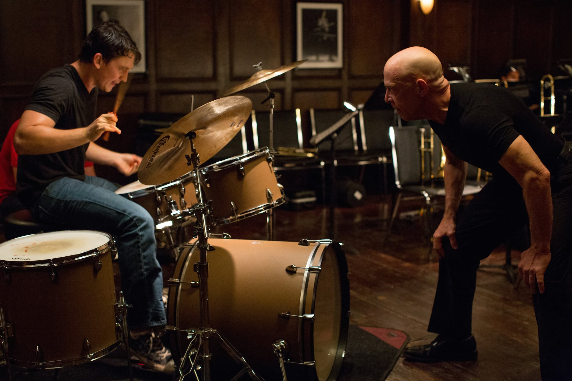 Miles Teller and J.K. Simmons star in "Whiplash."