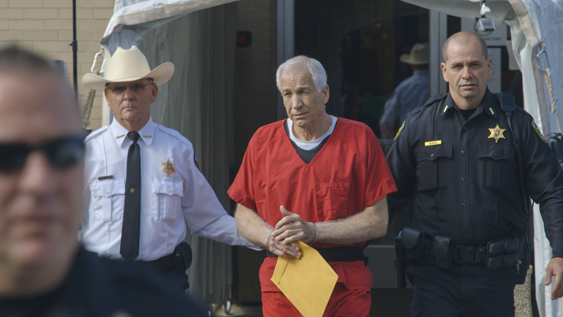 Assistant coach Jerry Sandusky was arrested for multiple counts of child sex abuse in November 2011. "Happy Valley" explores the aftermath of this incident on the Penn State community and disgraced head coach Joe Paterno.