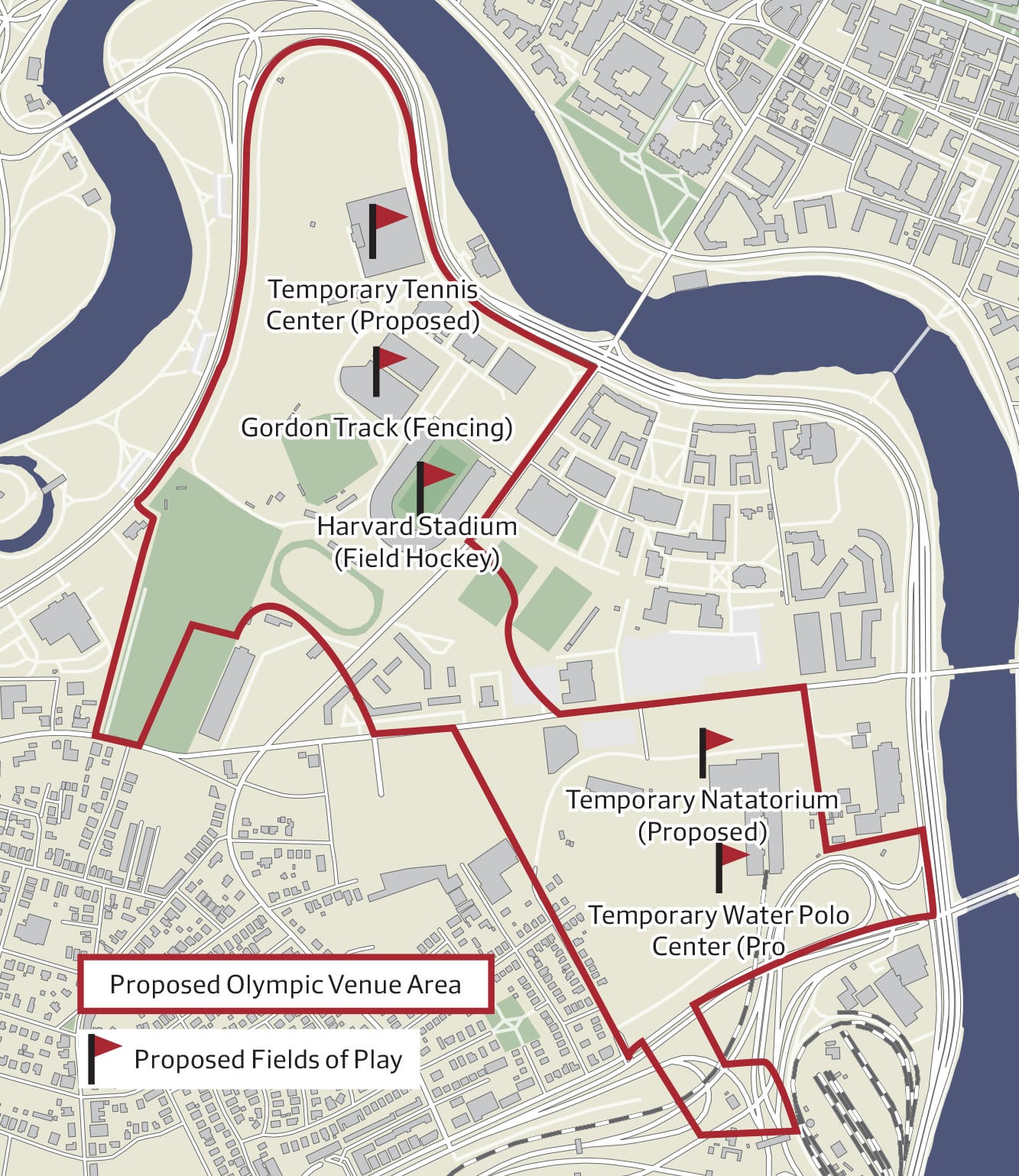 If Boston is chosen to host the 2024 Olympic Games, Harvard could host up to 10 events.