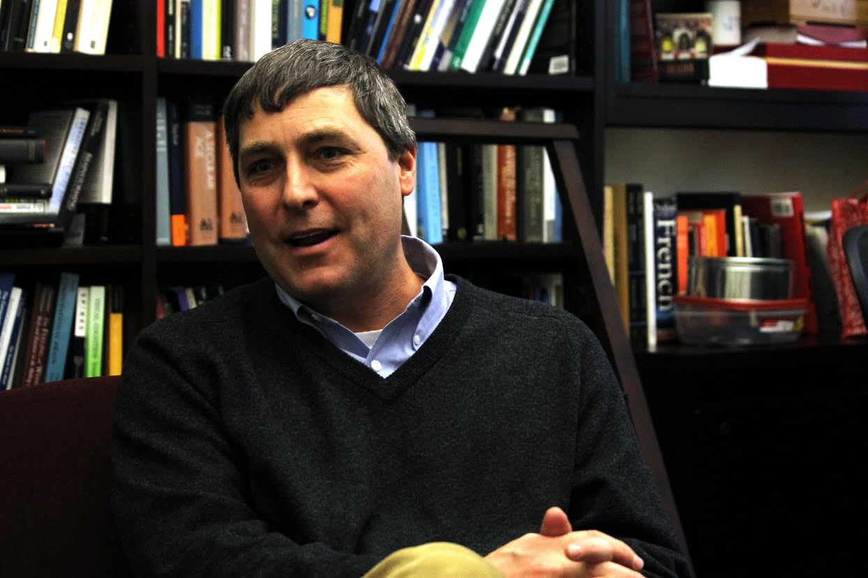 Sean D. Kelly, chair of the General Education review committee, discusses the strengths and weaknesses of the current undergraduate Gen Ed program on Thursday afternoon in Emerson Hall.