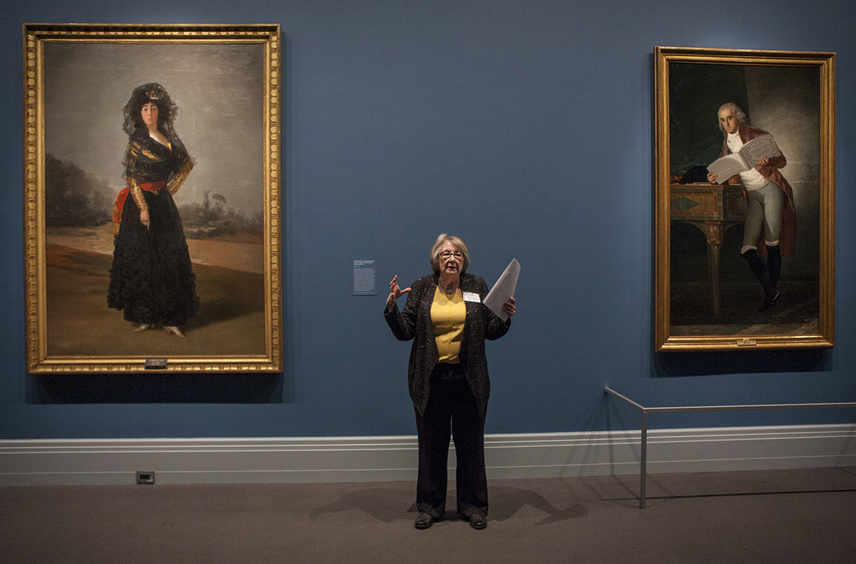 MFA Curator Stephanie Stepanek at a press review for "Goya: Order and Disorder. The Met loaned a couple of paintings for this exhibition.