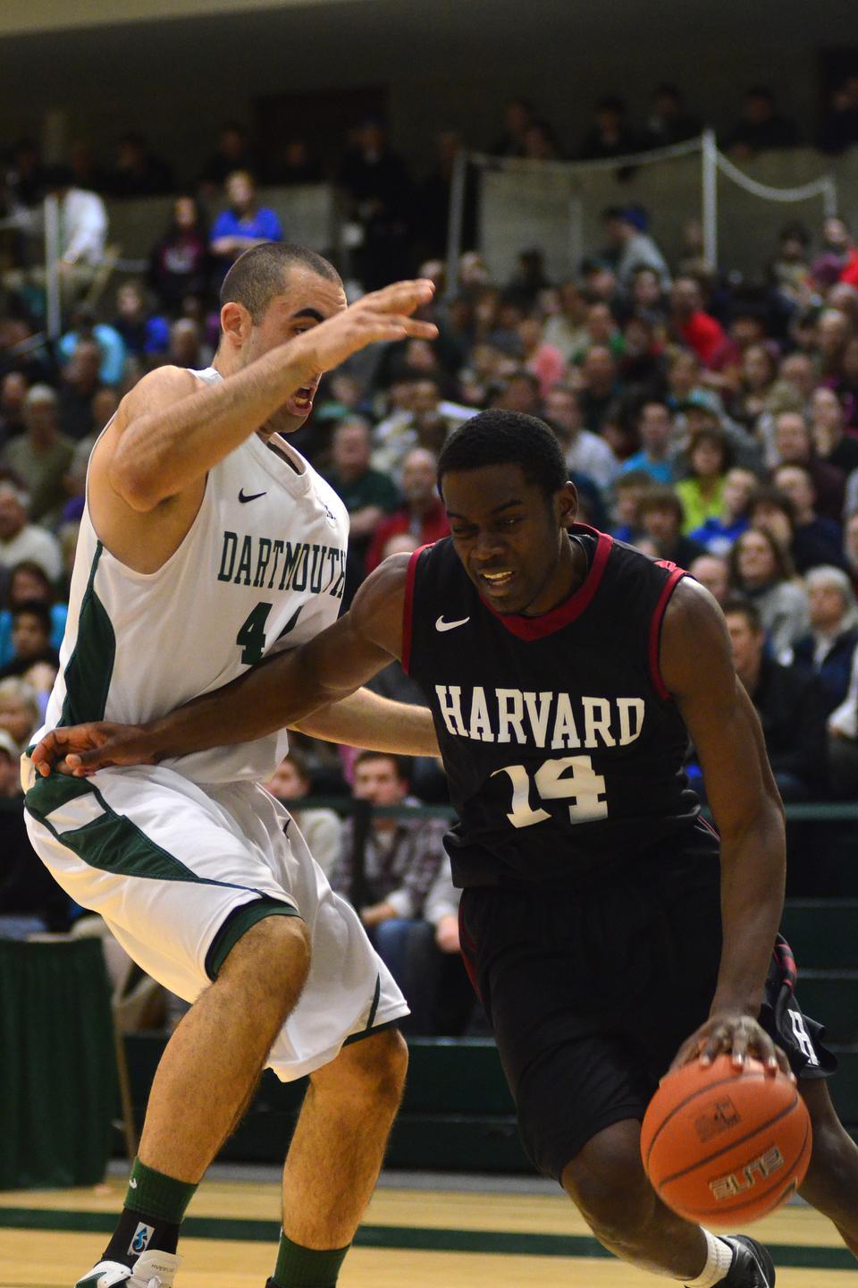 Co-captain Steve Mondou-Missi scored 13 points and added six rebounds, but it wasn't enough to lead Harvard to a victory over the Big Red. 