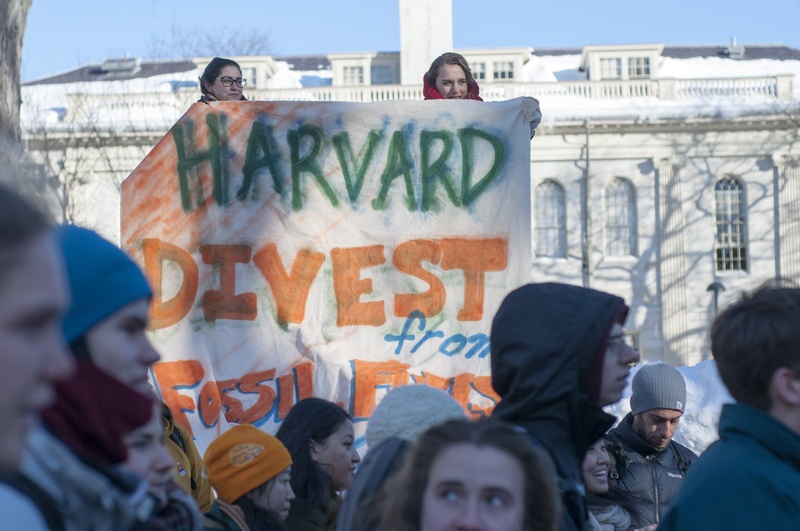 Divestment protestors in 2015.