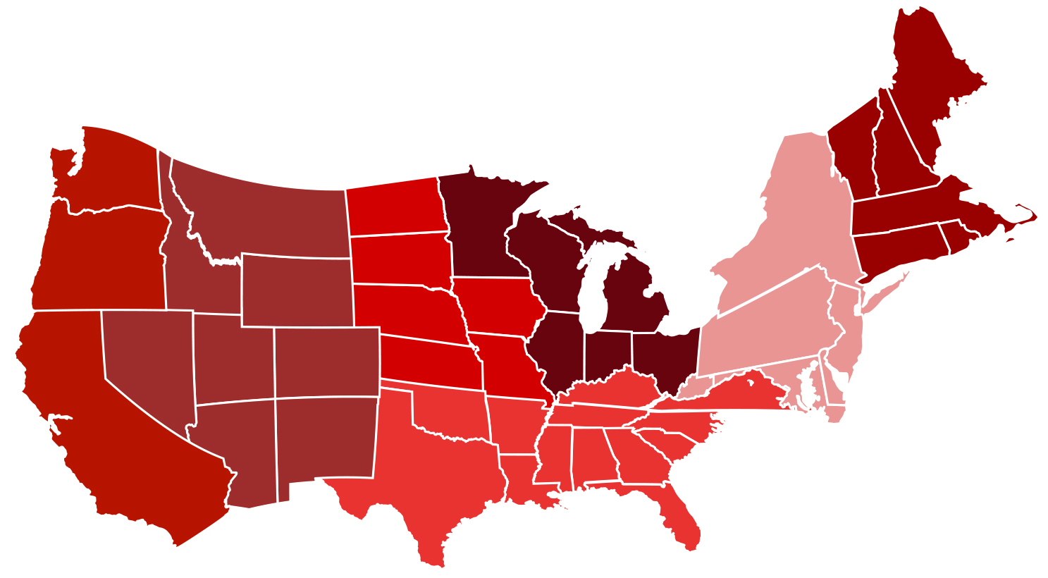 Regional diversity at Harvard does not mirror the demographics of the United States.