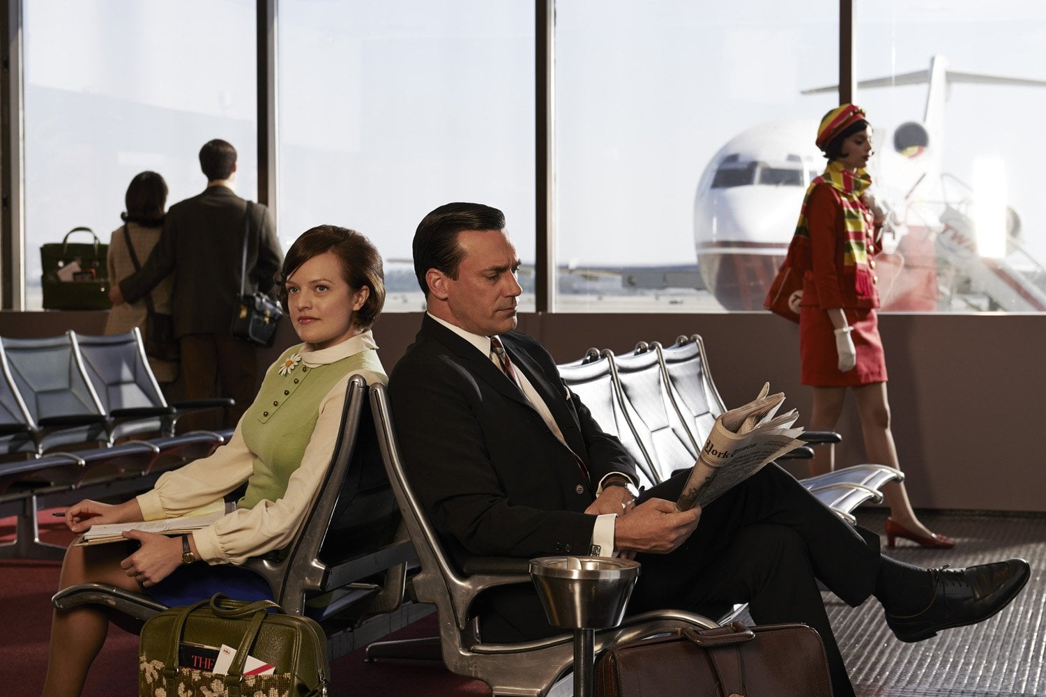 Jon Hamm and Elizabeth Moss star as Don Draper and Peggy Olson in AMC's "Mad Men."