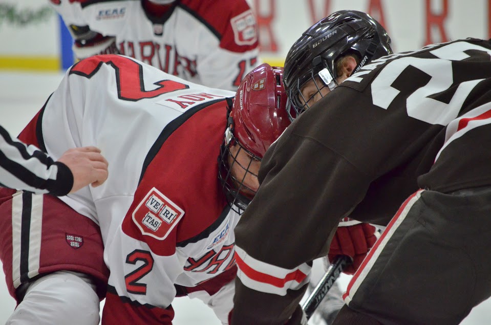Sophomore Tyler Moy made strides in his second season with the men's ice hockey team, scoring 12 goals while notching 15 assists. 