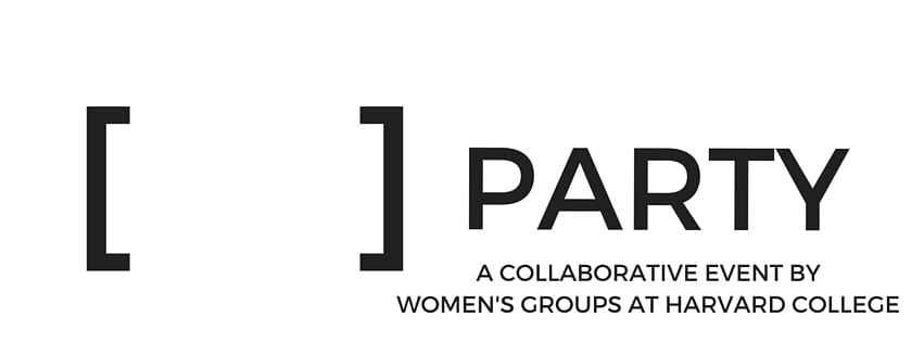 A promotional image for the [BLANK] Party, organized by women's groups on campus last Fall.