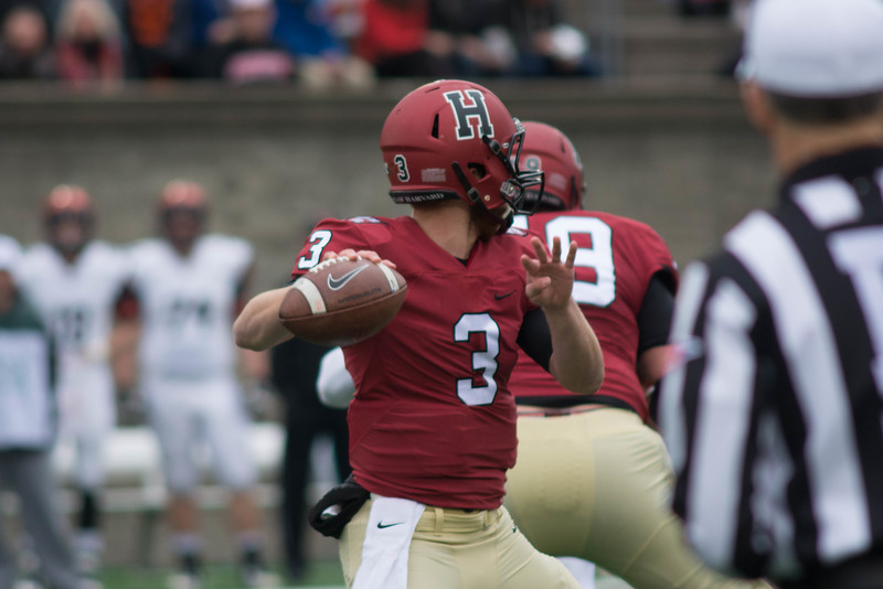 Senior quarterback Scott Hosch has never lost a start in a Crimson uniform. His toughest test will come this week against a strong Dartmouth Defense. 