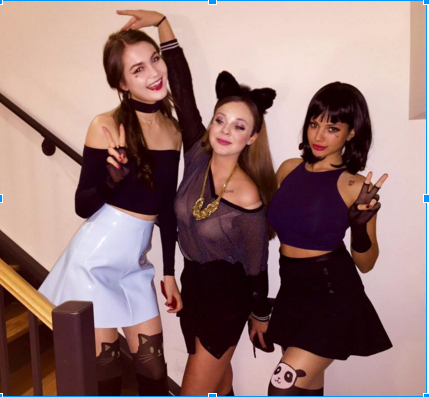From left to right: Claudia Laurie '18, Siri Diaz-Granados '18, and Ava Brignol '18
