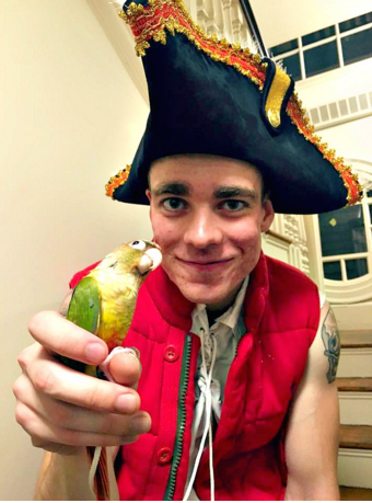 Samuel Rater '18 and Cortés
