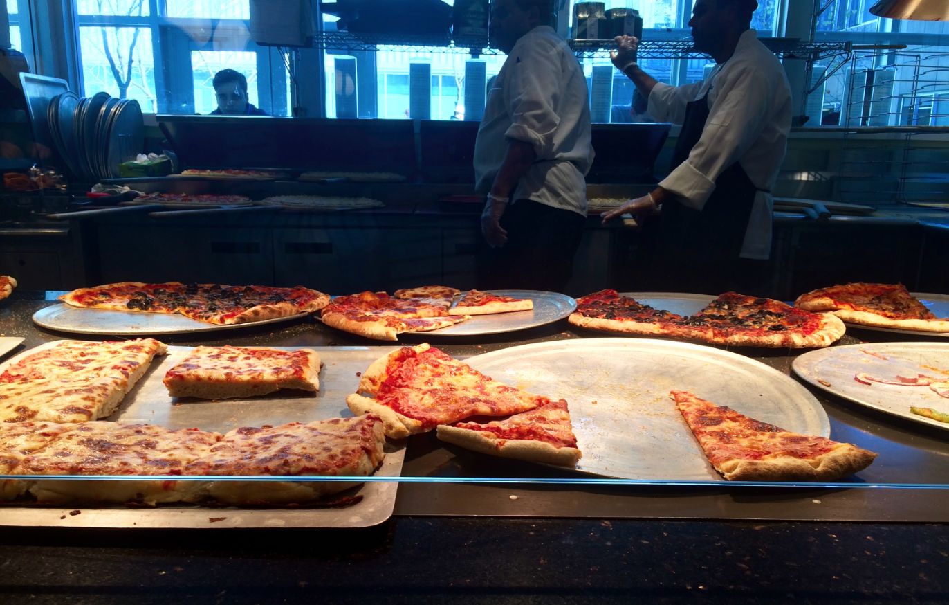 Eva's one true love, Greenhouse Cafe pizza. 