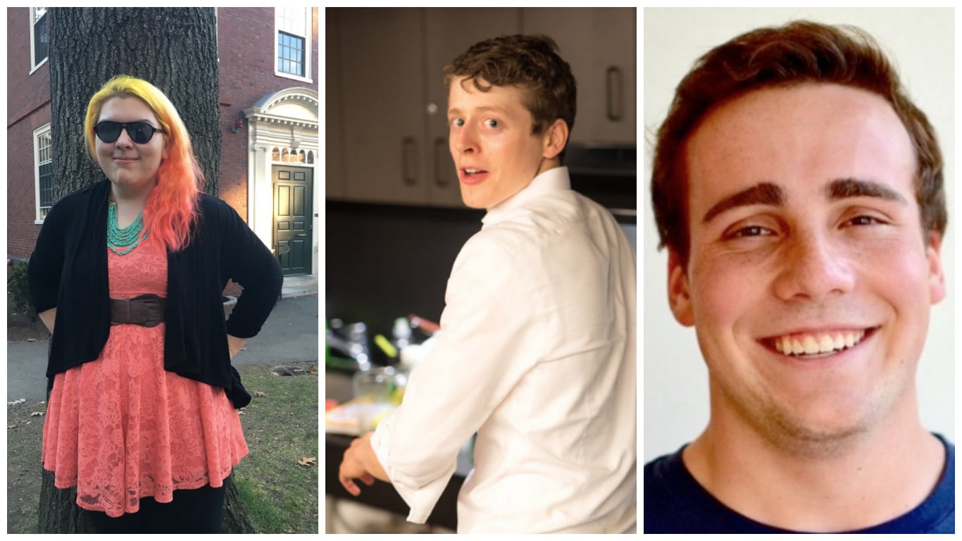 Gabby D. Aguirre '17, Stephen A. Turban '17, and Wyatt Robertson '18