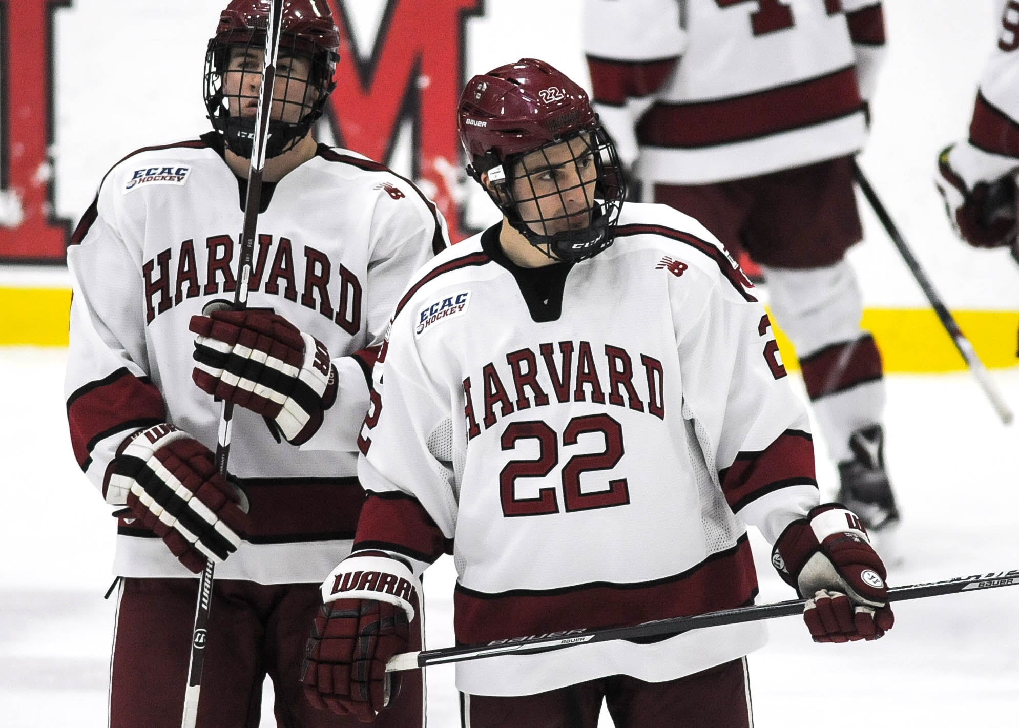 Devin Tringale (22) will captain the Crimson alongside Alexander Kerfoot next season.