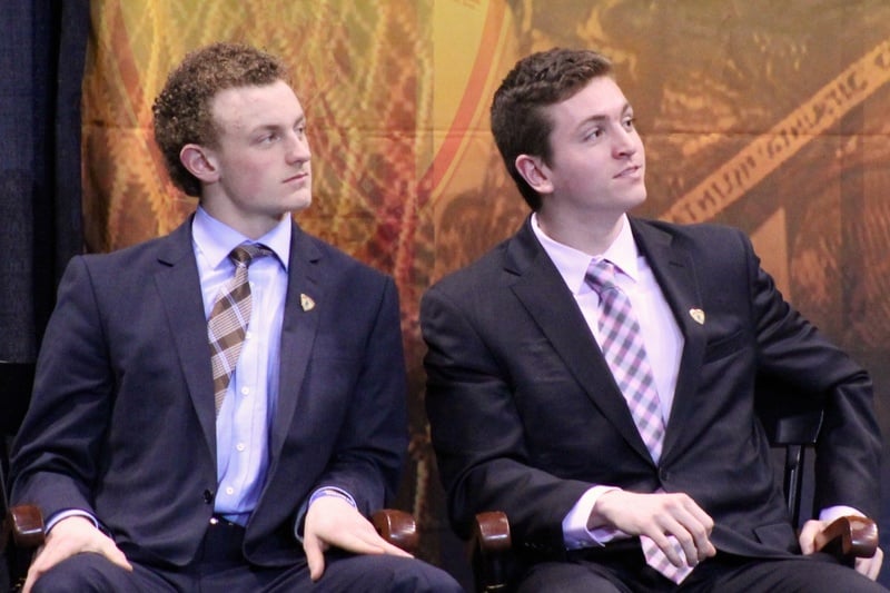 The Sabres acquired the rights to Jimmy Vesey (right) on Monday, giving the club a potential opportunity to unite the last two Hobey Baker Award winners in Buffalo. Jack Eichel (left) won the award in 2015.