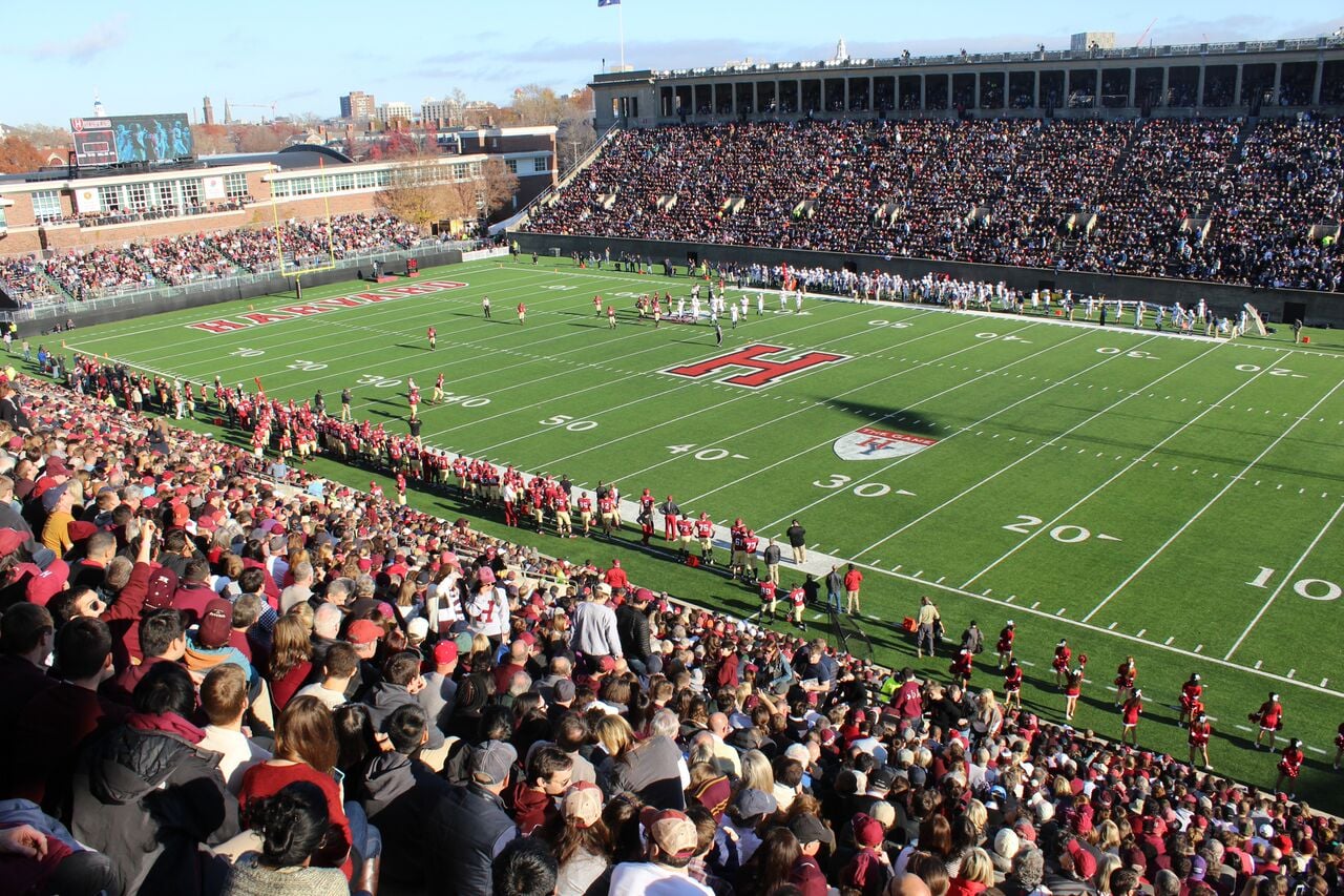 Harvard Stadium was full to capacity for Saturday afternoon's game. 