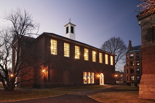 Hemenway literally lit at night