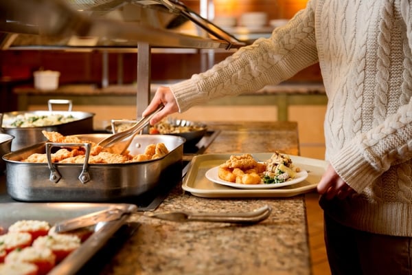 A dining hall run by Harvard University Dining Services.