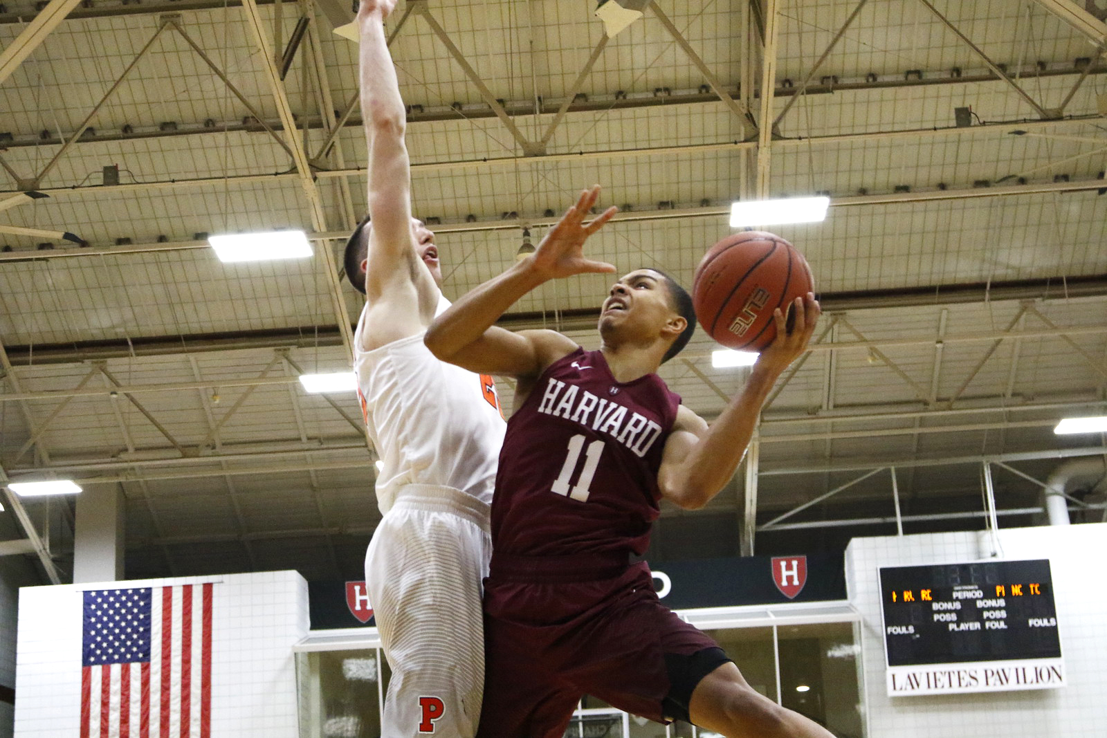 Although he is only a freshman, Bryce Aiken is making big shots for the Harvard men's basketball team this season. 