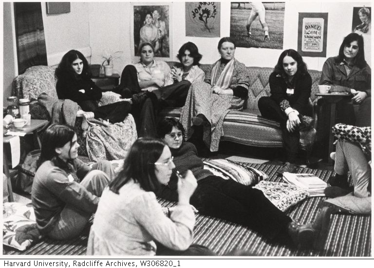 Women attend an open house at the Women's Center in 1976. 