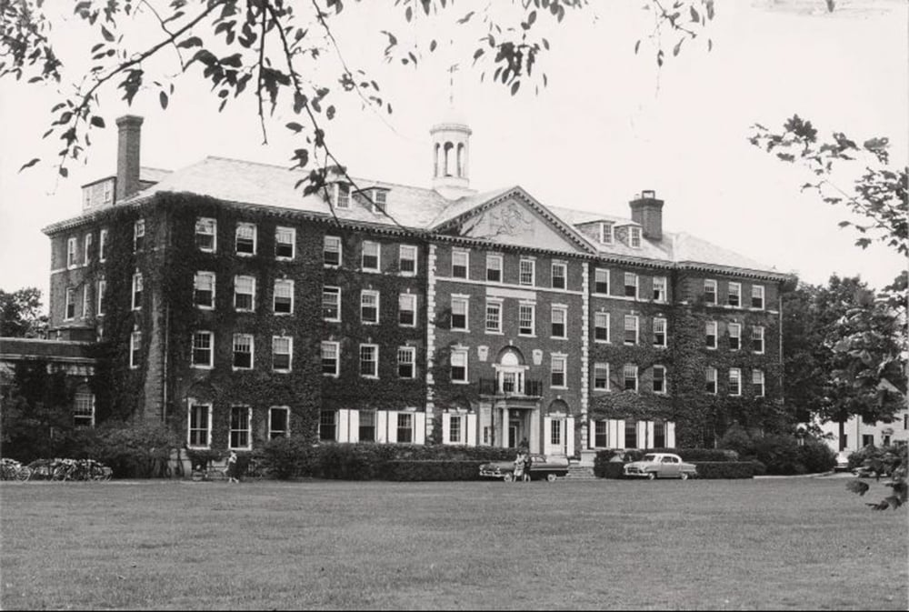 Briggs Hall, a part of Cabot House, in fall of 1962. 