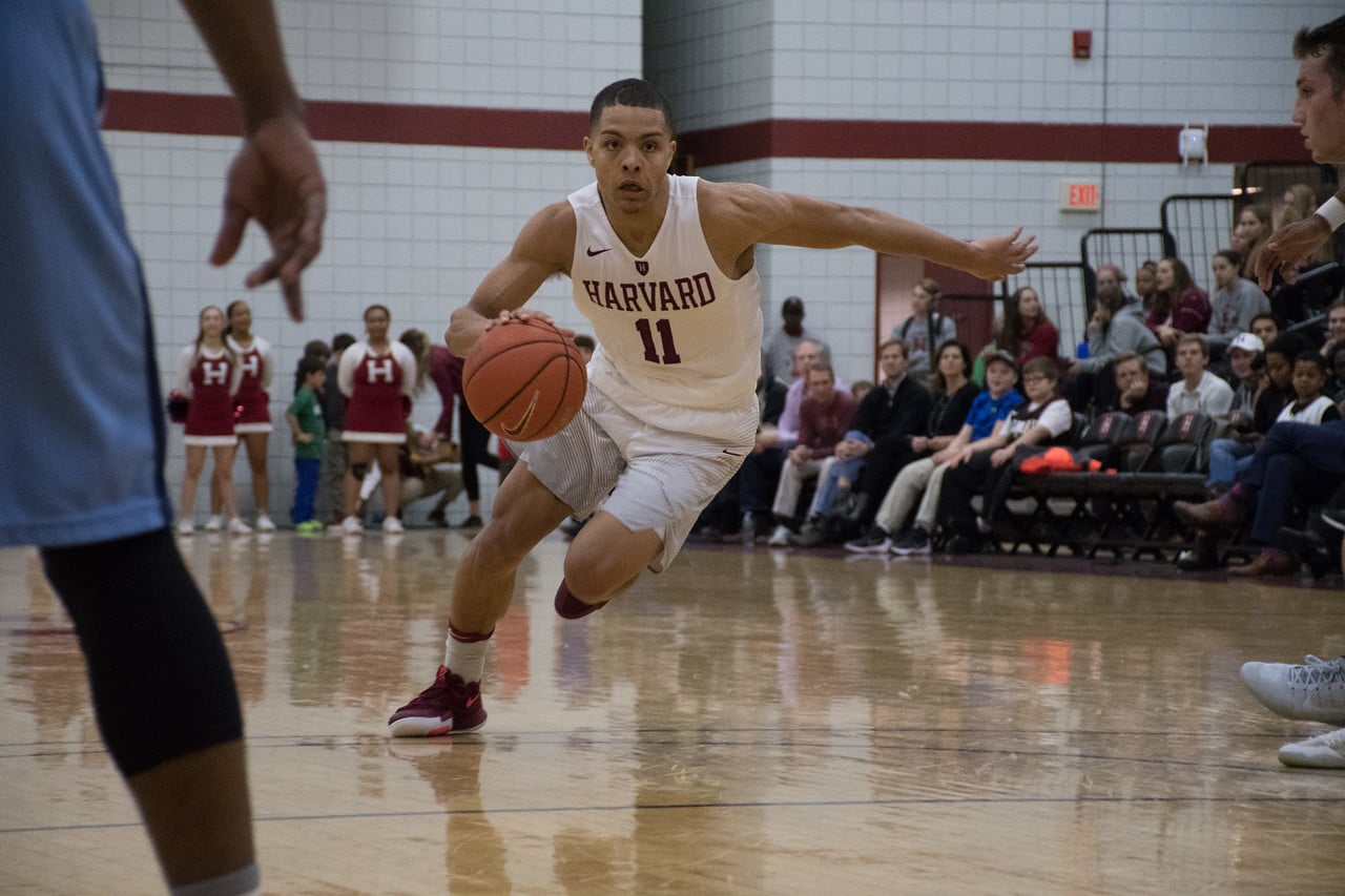 Freshman guard Bryce Aiken and Harvard set out to capture home victories at Yale and Brown this weekend.