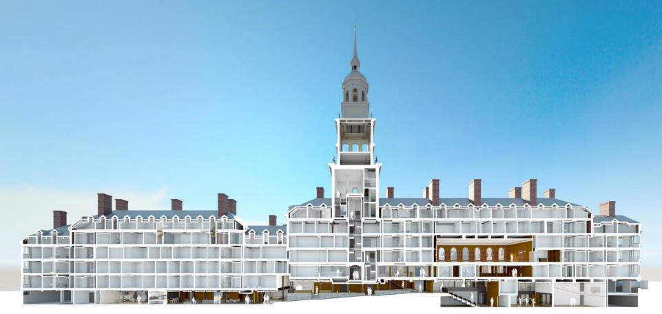 An architectural rendering of the planned renovations to Lowell House. Part of Harvard’s House renewal initiative, construction on the House is slated to begin in June 2017.