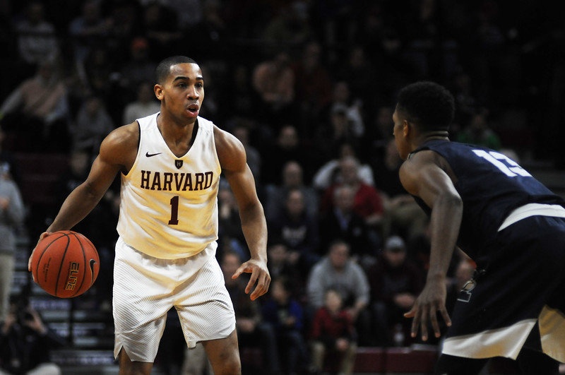 Senior co-captain Siyani Chambers finished his Harvard basketball career in the Ivy Tournament against Yale. 