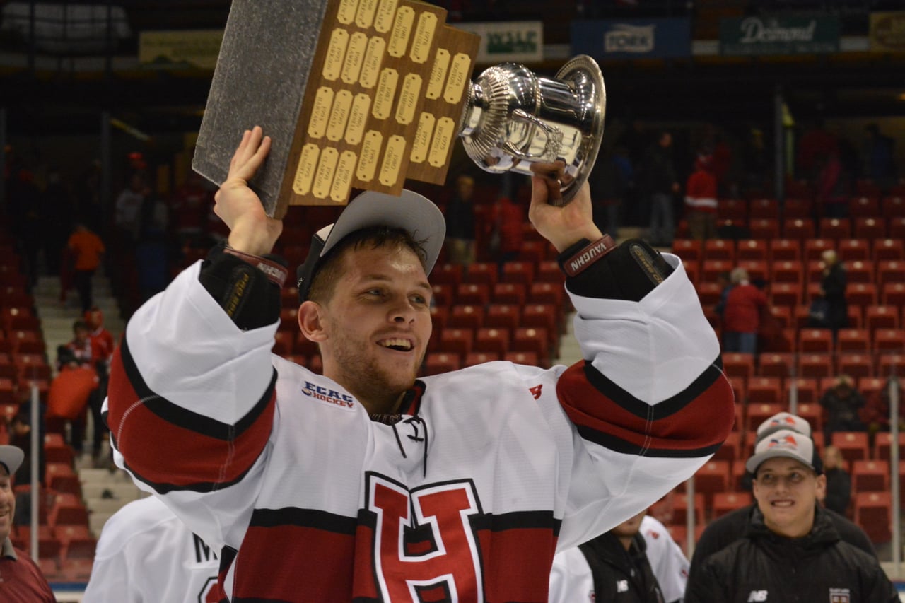 Junior goaltender Merrick Madsen will serve as one of three Harvard men's hockey captains for the upcoming 2017-2018 season.
