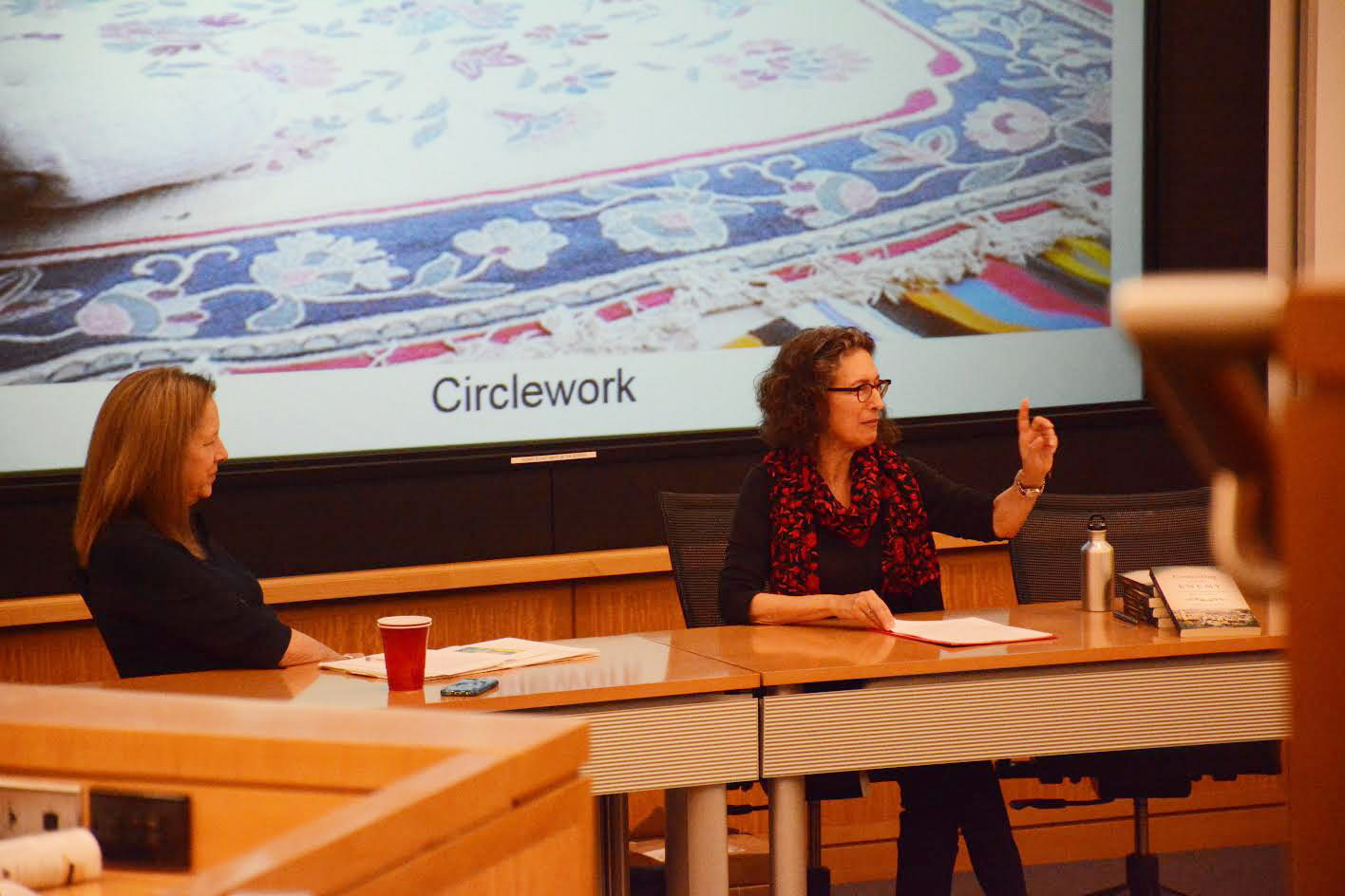 Sheila H. Katz gives a talk about Palestinian-Israeli Joint Nonviolence at CGIS South. 