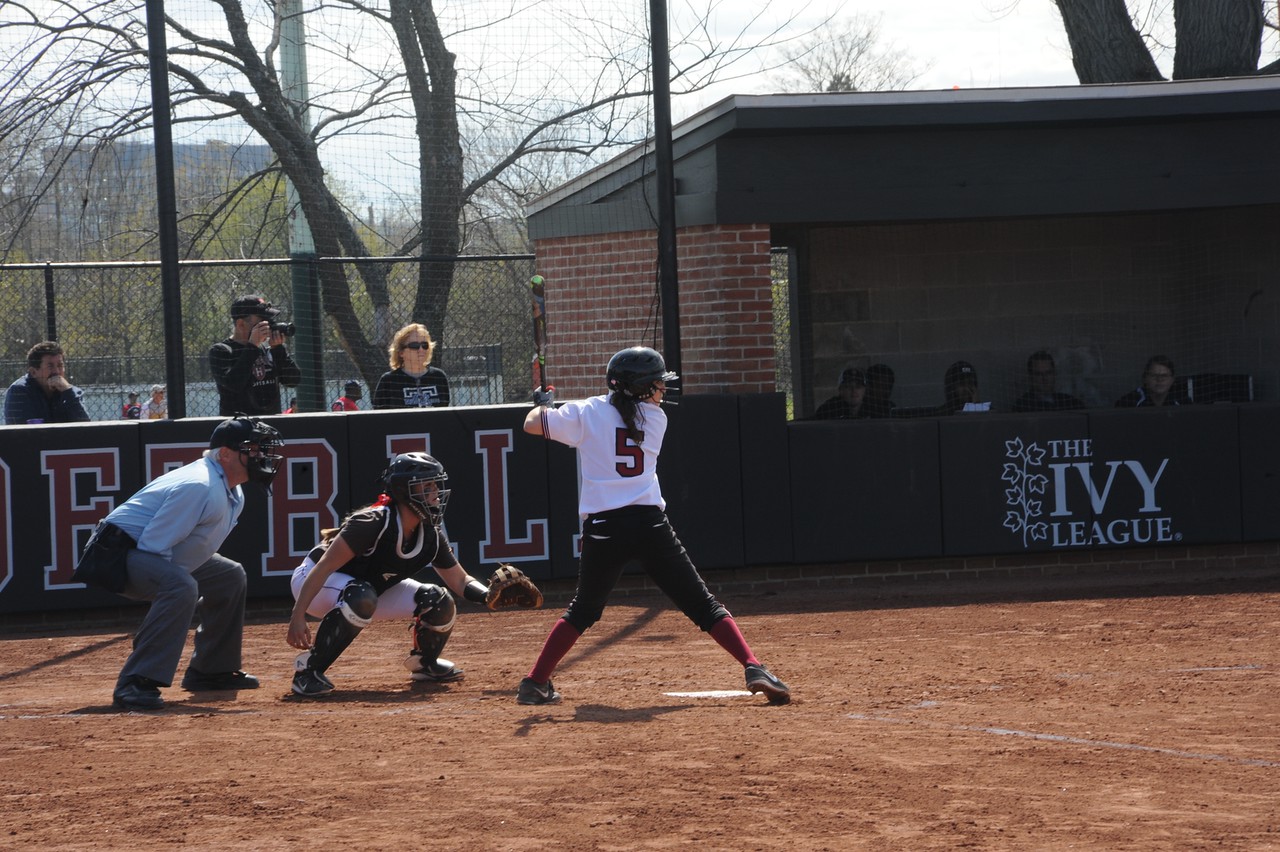 Junior outfielder Maddy Kaplan, pictured in 2016 against Brown, is second on the team with a .368 batting average.