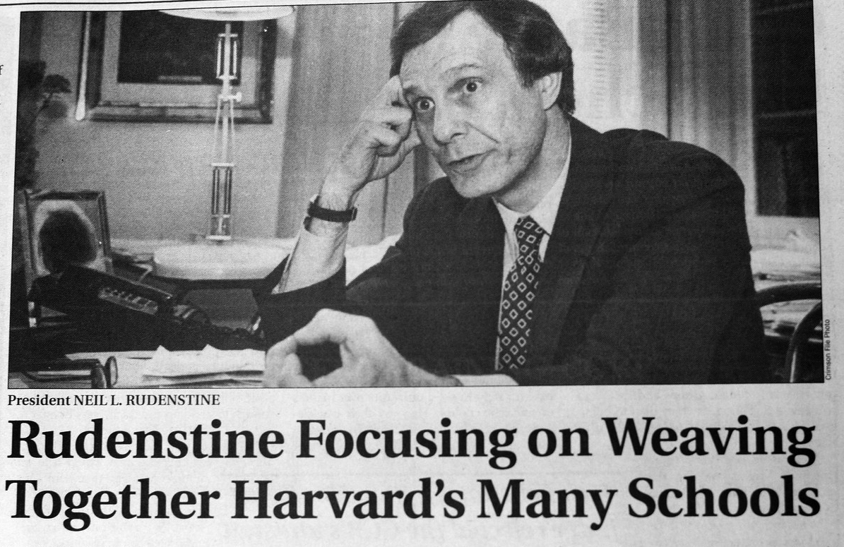 Rudenstine entered his presidency with two primary goals: to bring the University closer together, and to run a successful capital campaign.