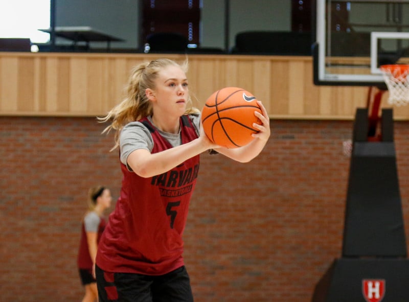 Freshman guard Matilda Salen, hailing from Bromma, Sweden, looks to bolster the Crimson's backcourt.