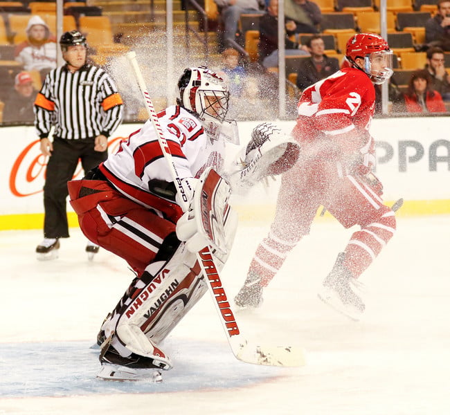 Tri-captain Merrick Madsen turned away 39 of the 42 shots he faced on the night, standing tall on 2 of 3 BU power plays.