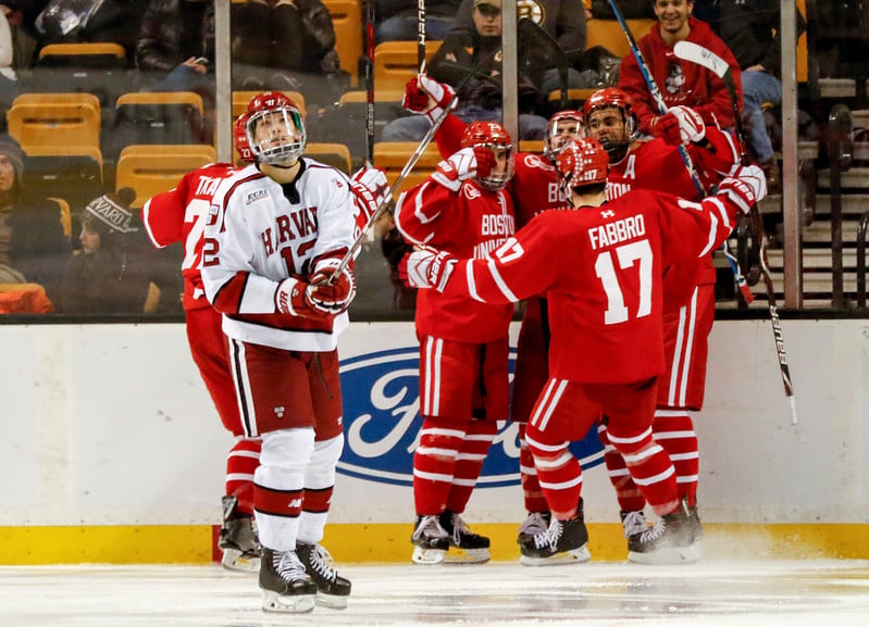 Just thirty seconds into the middle frame, BU notched its second goal of the game, off the stick of captain Brandon Hickey.
