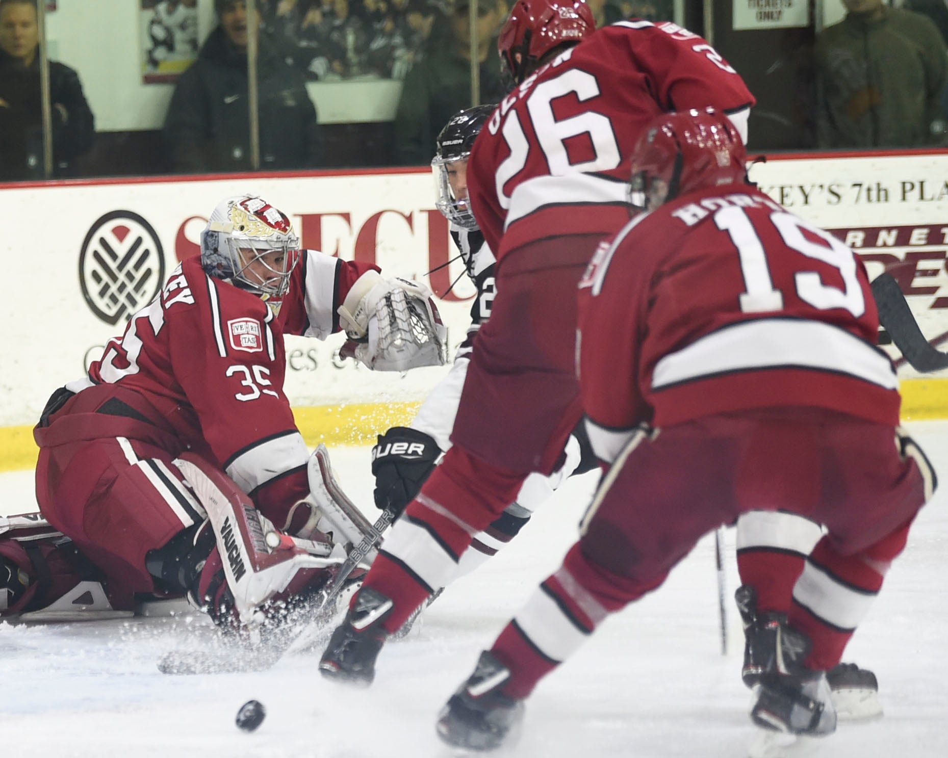 Junior net-minder Michael Lackey started for Harvard on Friday, as usual No. 1 goalie Merrick Madsen presumably earned the night off to rest and prepare for Monday's Beanpot consolation game.