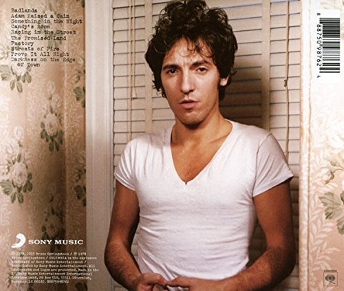 Back album cover of "Darkness on the Edge of Town." 