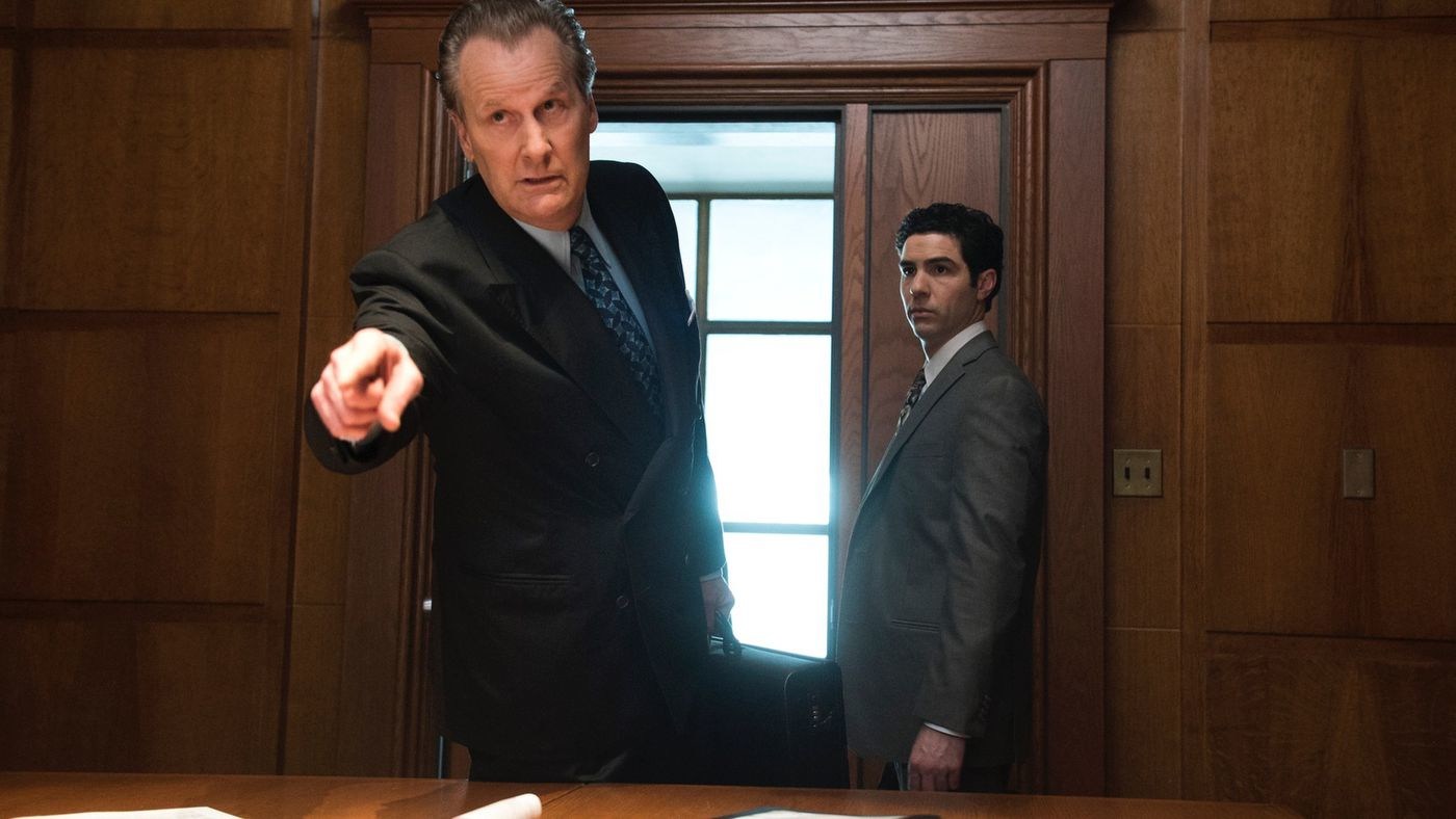 Jeff Bridges and Tahar Rahim in a scene from "The Looming Tower," on Hulu