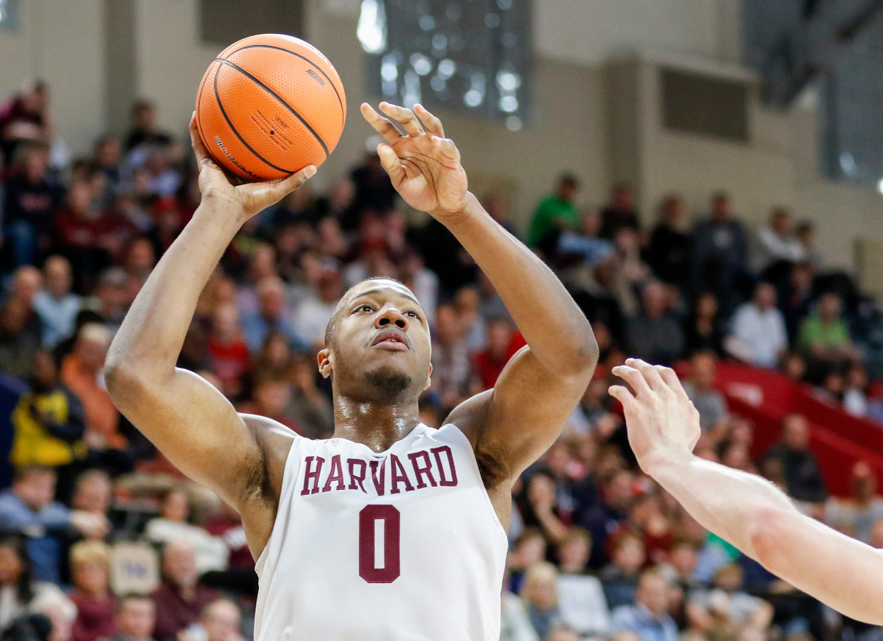 Sophomore Chris Lewis puts up a shot at the Palestra. The forward finished the game with a team-high 16 points on 7-of-15 shooting from the field. 