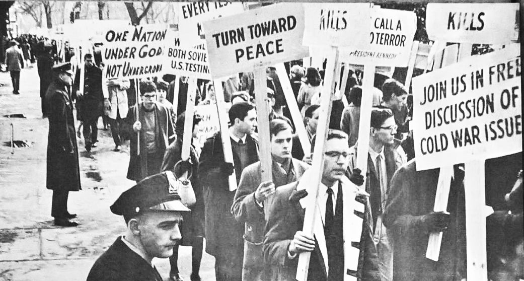 On the cover of 'The Tocsin' following the 1962 Project Washington march.