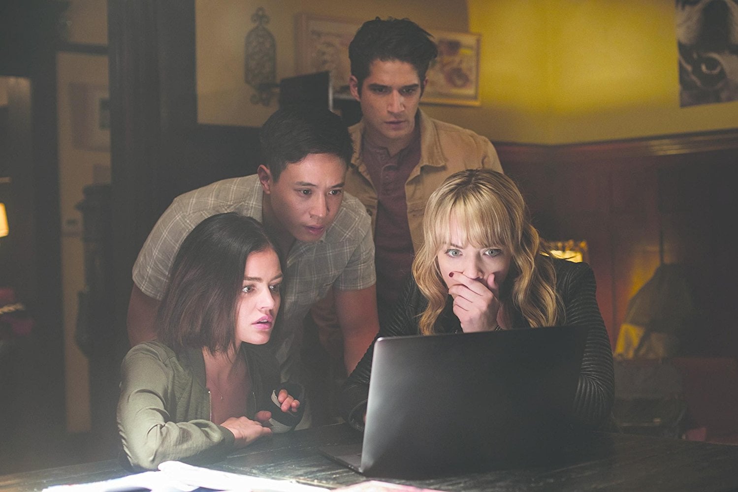 Lucy Hale, Hayden Szeto, Tyler Posey, and Violett Beane in Blumhouse’s “Truth or Dare," directed by Jeff Wadlow. 