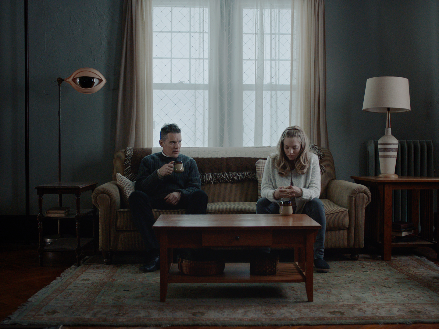 Ethan Hawke and Amanda Seyfried star in "First Reformed," directed by Paul Schrader. 