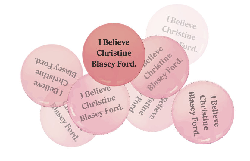 Some Harvard Law School students plan to hand out buttons over the weekend in support of the woman who has accused Trump's Supreme Court nominee Brett Kavanaugh of sexual assault.
