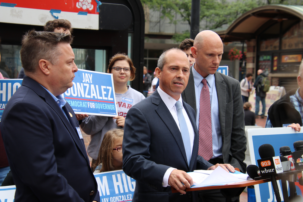 Former President Barack Obama endorsed gubernatorial candidate Jay Gonzalez Monday.