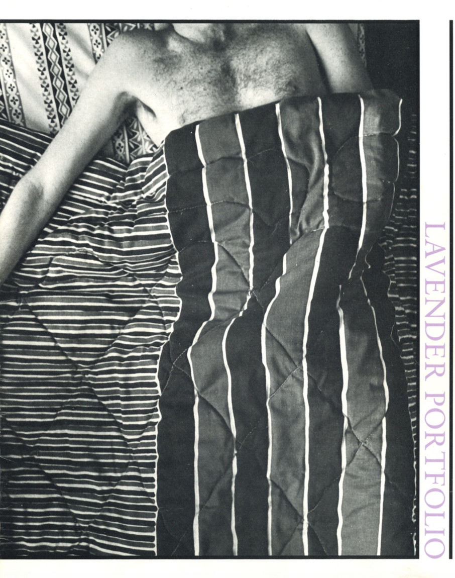 The cover of Lavender Portfolio, a 1980s queer student publication.