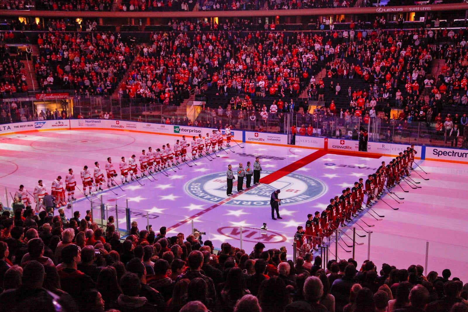 Storied rivals Harvard and Cornell met at Madison Square Garden for the first time in their 153-game history.